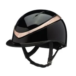 Charles Owen HALO -Exquisite Equestrian Equipment Store halo black gloss rose gold 3
