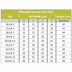 Rhinegold Hanover Long Leather Riding Boot 39 Rhinegold Hanover Long Leather Riding Boot -Exquisite Equestrian Equipment Store hanover chart web 4 14 jpg