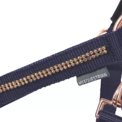 Hy Equestrian Sparkling Head Collar And Lead Rope Set 35 Hy Equestrian Sparkling Head Collar And Lead Rope Set -Exquisite Equestrian Equipment Store hy equestrian sparkling head collar navy close 3 jpg