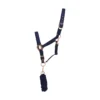 Hy Rose Gold Headcollar & Leadrope -Exquisite Equestrian Equipment Store hy rose gold headcollar and lead rope navy 1 jpg