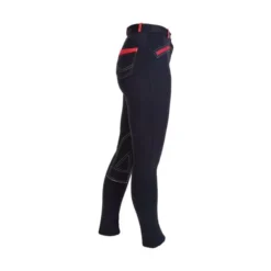 HyPERFORMANCE Diesel Ladies Jodhpurs 34 HyPERFORMANCE Diesel Ladies Jodhpurs -Exquisite Equestrian Equipment Store hyperformance diesel ladies jodhpurs navy red side jpg