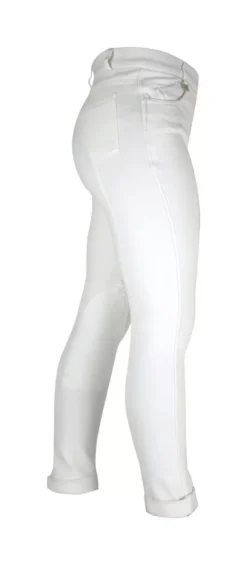 HyPERFORMANCE Melton Childs Jodhpurs -Exquisite Equestrian Equipment Store hyperformance melton childrens jodhpurs white b 5 jpg