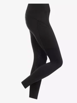 LeMieux Full Grip Brushed Pull On Tights 37 LeMieux Full Grip Brushed Pull On Tights -Exquisite Equestrian Equipment Store it02231 product brushedpullonbreech black 2 7 jpg