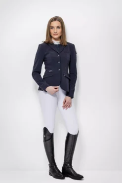 LeMieux Dynamique Show Jacket -Exquisite Equestrian Equipment Store it02497 studio showjacket navy 1 2 jpg