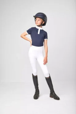 LeMieux Young Rider Belle Show Shirt 27 LeMieux Young Rider Belle Show Shirt -Exquisite Equestrian Equipment Store it03015 studio yrbelleshowshirt navy 2 3 jpg