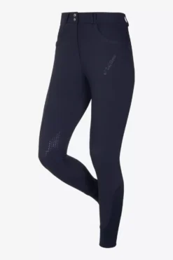 LeMieux Amara II Breech Knee Grip -Exquisite Equestrian Equipment Store it03069 product amarabreeches kneegrip navy 1 4 jpg