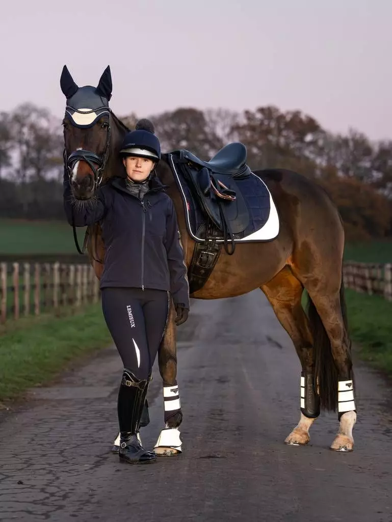 LeMieux Eleanor Ladies Reflective Pull On Breeches Navy 19 LeMieux Eleanor Ladies Reflective Pull On Breeches Navy - Image 17