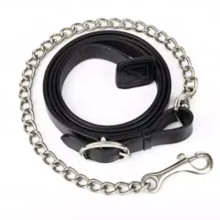 LeMieux Leather Trot Up Chain -Exquisite Equestrian Equipment Store leather trot up chain black 1 1 1 jpg