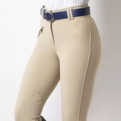 Equetech Ladies Foxhunter Hybrid Breeches 28 Equetech Ladies Foxhunter Hybrid Breeches -Exquisite Equestrian Equipment Store lfb beige front closeup 1 1 jpg