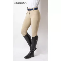 Equetech Ladies Foxhunter Hybrid Breeches 35 Equetech Ladies Foxhunter Hybrid Breeches -Exquisite Equestrian Equipment Store lfb beige front 1 2 jpg