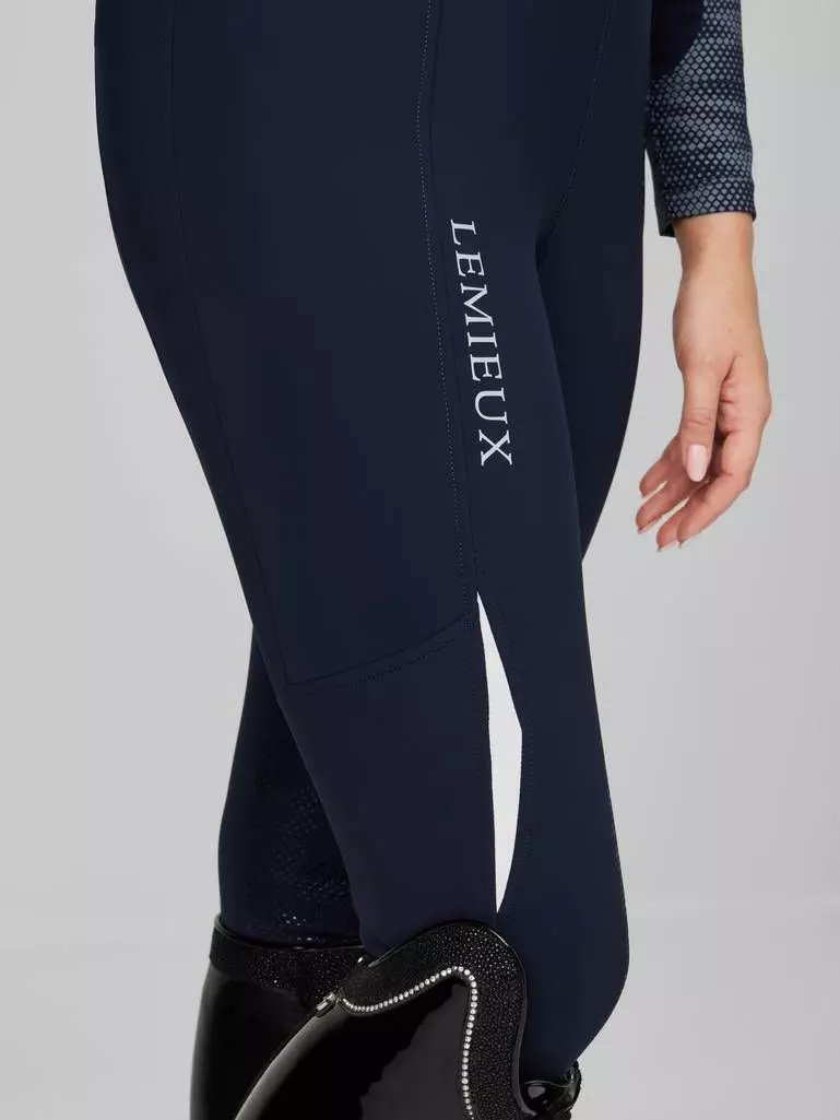 LeMieux Eleanor Ladies Reflective Pull On Breeches Navy 10 LeMieux Eleanor Ladies Reflective Pull On Breeches Navy - Image 8