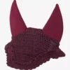 LeMieux Diamante Acoustic Fly Hood 1 LeMieux Diamante Acoustic Fly Hood -Exquisite Equestrian Equipment Store lm diamanteflyhood burgundy hr jpg
