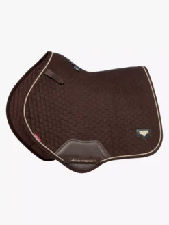 LeMieux Puissance Suede Close Contact Square -Exquisite Equestrian Equipment Store lm saddlepad puissance brown cc hr 1 copy 1 1 jpg