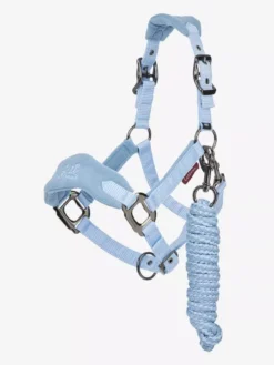 LeMieux Vogue MINI Fleece Headcollar & Leadrope 25 LeMieux Vogue MINI Fleece Headcollar & Leadrope -Exquisite Equestrian Equipment Store lm ss23 minivogueheadcollar mist hr 1 jpg