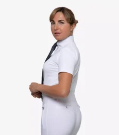 Premier Equine Luciana Ladies Short Sleeve Tie Shirt 31 Premier Equine Luciana Ladies Short Sleeve Tie Shirt -Exquisite Equestrian Equipment Store lucian white shirt 2 1 jpg
