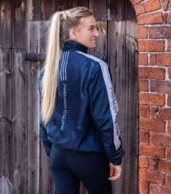 Premier Equine Lumen Reflective Unisex Riding Jacket - Navy -Exquisite Equestrian Equipment Store lumen waterproof riding jacket navy 2 3 jpg