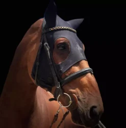 Fenwick Liquid Titanium Mask With Ears - Velcro -Exquisite Equestrian Equipment Store maskwithear 1024x1024 2x 1 1 2 png