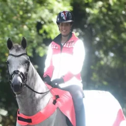 Equisafety Charlotte Dujardin Reflective Mercury Riding Jacket -Exquisite Equestrian Equipment Store mercury pink 1 4 jpg