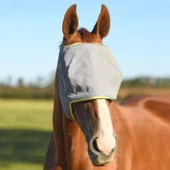 Equilibrium Field Relief Midi Fly Mask (No Ears) -Exquisite Equestrian Equipment Store midi no ears grey square web 2 jpg