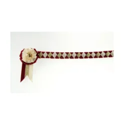 ShowQuest Newport Browband Burgundy Cream Gold -Exquisite Equestrian Equipment Store pr 19327 showquest newport brow band 02 2 jpg