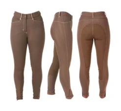 HyPERFORMANCE Denim Look With Leather Seat Ladies Breeches -Exquisite Equestrian Equipment Store pr 3235 hyperformance denim look with leather seat ladies breeches 01 1 jpg