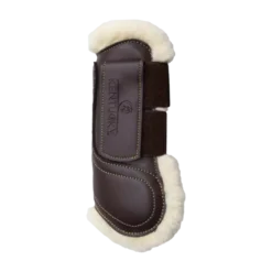Kentucky Horsewear Kentucky Sheepskin Leather Tendon Boots Hook & Loop - Brown