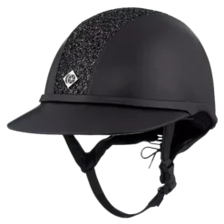 Charles Owen SP8 Plus Leather Look Sparkly -Exquisite Equestrian Equipment Store sp8 black ll sparkly web 5 png