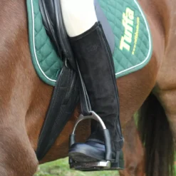 Tuffa Suede Half Chaps Childs -Exquisite Equestrian Equipment Store suede half chaps black 3 1 4 jpg