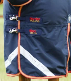 Premier Equine Titan Storm 450g Combo Turnout Rug With Snug-Fit Neck -Exquisite Equestrian Equipment Store titan storm 450 turnout rug navy 3 3 jpg