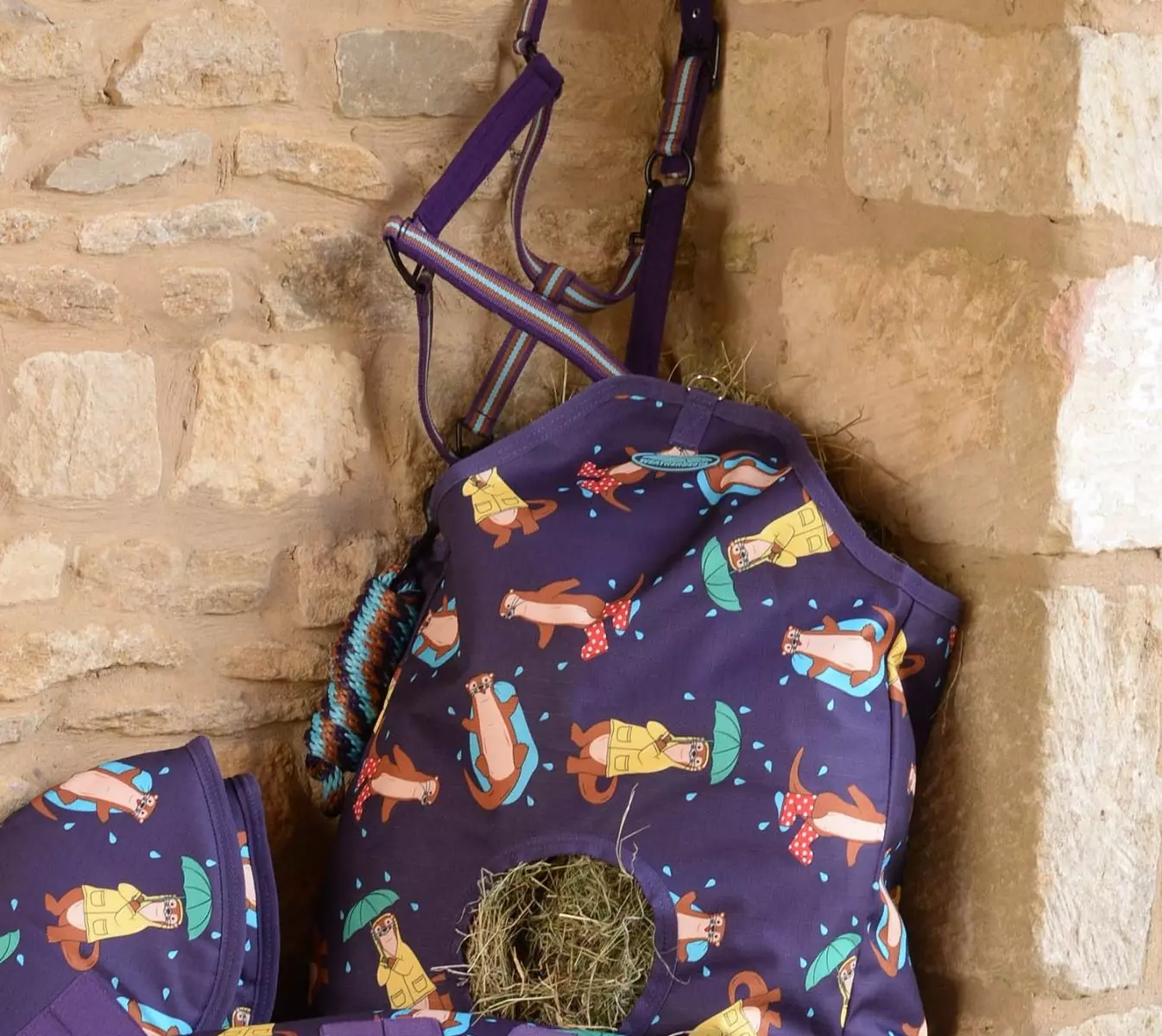 Weatherbeeta Coordinate Headcollar - Purple Brown Blue 3 Weatherbeeta Coordinate Headcollar - Purple Brown Blue