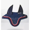 John Whitaker Fly Veil With Metallic Piping -Exquisite Equestrian Equipment Store whitaker fly viel with metallic piping navy jpg